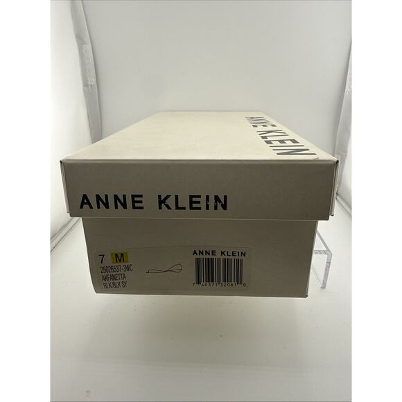 Anne Klein Women's Fanetta Black Peep toe Flat Size 7 M NWB - Picture 11 of 12